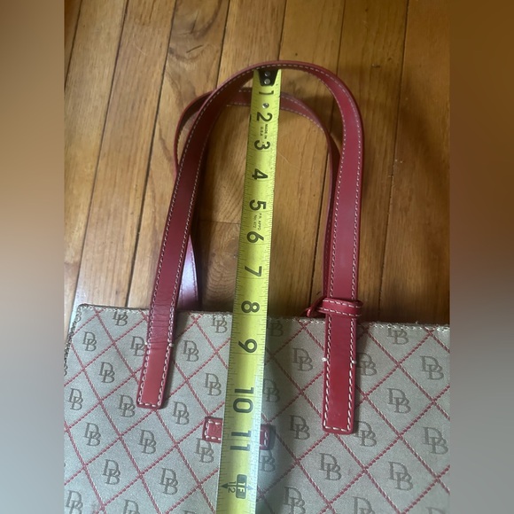 Dooney & Bourke Shoulder Bag Purse Monogram Canvas  W/Leather Trim Handbag - Picture 5 of 11